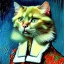 Placeholder: Portrait of a cat by Van Gogh