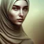 Placeholder: close up portrait of woman in hijab morphing into duststorm, half of face and hijab as blowing duststorm, artwork manipulation, ray tracing, sharp focus, fine detail, highly intricate, modern surrealism painting, defined cracks and breaks, high-quality, volumetric lighting, 8k, ultrahd, George Grie, Marco Escobedo, Igor Morski,Brian Froud, Howard Lyon, Selina French,