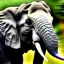 Placeholder: Majestic elephant singing to a mouse