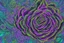 Placeholder: Black light art, neon rose