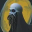 Placeholder: Picture of Cthulhu with white skin and a beard made of fleshy tentacles as a Russian Orthodox nosferatu vampire with yellow eyes and vampire fangs