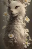 Placeholder: Victorian animal with white flowers, in the style of Camilla d'Errico, hyper detailed, beautiful, complex, trending on artstation, cinema4d, cryengine, national geographic photo, chiaroscuro