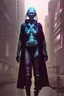 Placeholder: cyberpunk saggy granny woman, abandoned sci-fi town, future, sci-fi