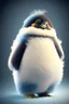 Placeholder: cheery penguin avatar full body in fluffy material