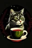 Placeholder: Christmas cat and coffee graphic