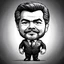 Placeholder: Retrato chibi de Luis Ignacio Lula da Silva presidente de Brasil, serio, calidad ultra, hiperdetallado, color blanco, y negro, full body