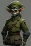 Placeholder: Female Troll ww1 sgt military clothes "very small goat horns" boobs