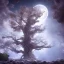 Placeholder: tree on air, cave, moonlight, high details, 8k, hyper realistic