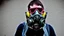 Placeholder: apocalypse hipster, in a respirator