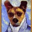 Placeholder: Portrait of a dog by Van Gogh