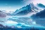 Placeholder: City, mountains, frozen lake