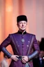 Placeholder: Elon Musk i n Azerbeyjan traditional costum color full ,upper body ,blury background ,closeup ,sharp focus