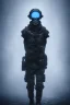 Placeholder: All Black british soldier, ghost, wearing high tech skull mask, white smoke, dark, rage, sorrow, high definition, ultra 8 k, volumetric lighting, blue fire, fog