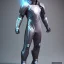 Placeholder: Cosmos super hero, gray costume,4k image, full body man