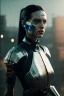 Placeholder: portrait post-apocalypse cyborgs in a cyberpunk city, sci-fi fantasy style, 8k,dark