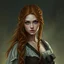 Placeholder: a beautiful fantasy woman, young, long ginger hair, medieval, troubled, fantasy art