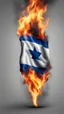 Placeholder: Hyper realistic burning israel flag