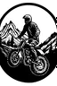 Placeholder: moutain,biker clip art simple two,tone