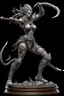 Placeholder: female gray skin Shadar-Kai wielding a Whip a whip made out of black thorns