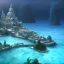 Placeholder: lost underwater city, Poseidon, highly detailed, cinematic, ultra photorealistic, ultra realistic, volumetric lighting, sun shafts, spectral