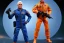 Placeholder: Mike Pence as G.I. Joe toy Doll figure With a pistol space force Blue fabric uniform, orange, Green, black Moonboot