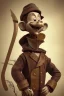 Placeholder: Pinocchio as an old wooden man now in cg style