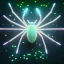 Placeholder: cyberpunk spider, ultra realistic, intricate details, ultra highly detailed, shiny, smooth, studio quality, octane render, Surrealism, Triadic colour scheme,glow-stick, ambient lighting,nightclub lighting, polaroid, 100mm, --ar 1:1 --v4