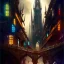 Placeholder: Neo Gothic Metropolis, otto hung, friz Lang ,renaissance painting, matte painting,romanticism painting,cyberpunk,detailed facades, retrofuturistic