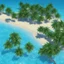 Placeholder: 9. Generate an image of a sun-soaked beach with palm trees and crystal-clear water