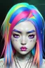 Placeholder: asian billie elish with rainbow hair, epic colour treatment, cinematic colour treatment, meticulously intricate perfectly symmetrical extremely detailed, pixiv daily ranking, pixiv, extreme depth of field, artstation, spectacular details, volumetric lighting, masterpiece, cinematic, Hollywood production, 8k resolution, high definition, max octane render, vivid colors, max resolution, max perfectionism, realistic composition, professional photography, unre