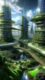 Placeholder: futuristic megapolis nature