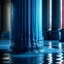 Placeholder: water flowing against a pillar, motion blur, 8k, downlight, soft light, depth of field, photorealism, trending on art station, lotsa detail
