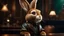 Placeholder: High-end HYPEREALISM STEAMPUNK craftwork CLOSEUP of NATURAL HAPPY FLUFFY furry brown honey mischievous SMILING Rabbit wearing PERFECT leather clothes, cinematic-quality photography,sage green metallic blue aesthetics with honey brown pure leather clothes, Art Nouveau-visuals,Vintage style with Octane Render 3D technology,(UHD) with high-quality cinematic character render,Insanely detailed close-ups capturing beautiful complexity,Hyperdetailed,Intricate,8K, eating watermelon