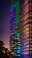 Placeholder: 94614, delightful, sensitive, confident, iridescent double helix tower, delicate, nocturnal, architecture, award-winning photograph, beautiful composition, filled with beautiful detail, delicate colour, chiaroscuro