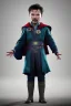 Placeholder: Doctor strange toddler, serious, full body, jump, bokeh, hyper realistic