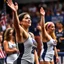 Placeholder: Female athletes in a political debate
