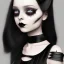 Placeholder: wednesday addams, wednesday addams hair, dark make up, gothic, black dress