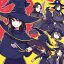Placeholder: Akira Toriyama style, witch, witch hat, witch robe, expression smiling