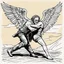 Placeholder: [art by Charles Bukowski] Jacob wrestling with angel