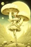 Placeholder: Beautiful rococo mushroom fairy, detailed eyes, realistic features, hq, fungi, celestial, moon, galaxy, stars, by Salvador Dalí, giger, Hieronymus Bosch, victo ngai, fungi, celestial, Ryan Hewett