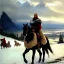 Placeholder: portrait of 'The Northman-Viking King on horse',ancient metal armor,castle,army, snow, cold, painting by gaston bussiere, greg rutkowski, yoji shinkawa, yoshitaka amano, tsutomu nihei, donato giancola, tim hildebrandt, evan lee,oil on canvas, cinematic composition, extreme detail,fit full head inside picture,16k