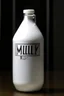 Placeholder: giant milk bottle that says M.I.L.K on it STYLE OF HIROKU OGAI