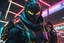 Placeholder: yone in 8k live cyberpunk artstyle, cyber mask, two swords , close picture, neon lights, intricate details, highly detailed, high details, detailed portrait, masterpiece,ultra detailed, ultra quality