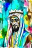 Placeholder: water color art painting of the president Muhammed bin Salman, Picasso, Picasso style, HD --s 750 --v 5.1 --style raw