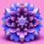 Placeholder: crystal, pink and blue flowers, transparent, beautiful, soft, hight definition, 8k