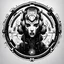 Placeholder: ideogram cyberpunk illustration black and white