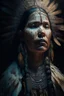 Placeholder: portrait of a native american indian woman, fractal, intricate, elegant, highly detailed, digital photography, subsurface scattering, cinematic lighting, by jheronimus bosch and james jean and greg rutkowski