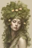 Placeholder: Mother and daughter dryads, lotus wreaths on her head, digital illustration, photorealism style, 8