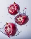 Placeholder: pomegranate are refracted under water