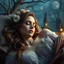 Placeholder: A hyper-realistic,sleeping beauty, Photo Real, HOF, full size, practicality,manufacturability,performance, (((realism, realistic, realphoto, photography, portrait, realistic, elegant, charming, apocalyptic environment, professional photographer, captured with professional DSLR camera, trending on Artstation, 64k, ultra detailed, ultra accurate detailed, bokeh lighting, surrealism, Thomas Kinkade backgroun